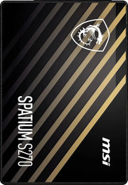 Disque SSD MSI SPATIUM S270 480 Go rayures diagonales noir or dragon blanc