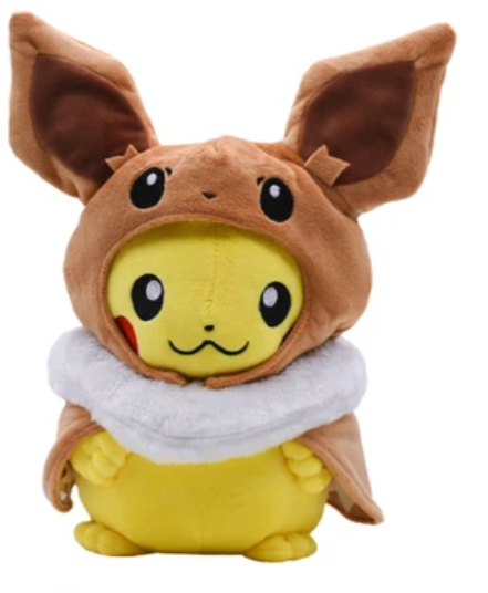 Peluche Pokemon Pikachu Cosplay Evoli- Coton Doux - 25 cm image 0