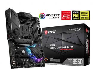 Carte mère MSI MPG B550 Gaming Plus noire avec RGB Mystic Light et PCB cuivre