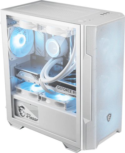 PC Gamer MSI MAG FORGE M100R Blanc x Petit Budget | Ryzen 5 5500 x RTX 5050