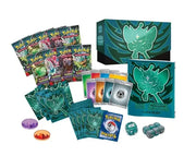 Coffret dresseur élite Pokémon Marnie teal et vert avec sleeves et boosters
