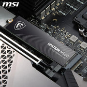 SSD MSI SPATIUM M560 1 To PCIe 5.0 NVMe M.2 noir mat logo dragon blanc
