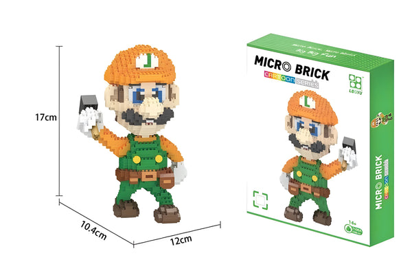 Super Mario Bros Bricks  Super Mario Bros - Modèle Luigi avec marteau