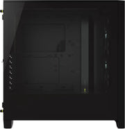Boîtier PC Corsair iCUE 4000X RGB NOIR panneau latéral verre noir accents jaunes