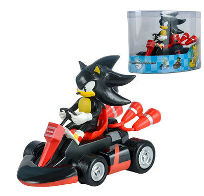 Figurine Sonic Racing Shadow : kart de course noir et rouge en plastique