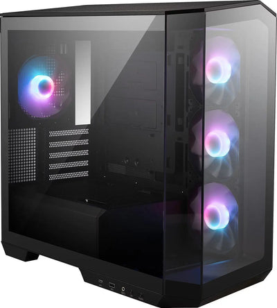 Boîtier PC MSI MAG PANO M100R PZ NOIR verre noir fans RGB violet bleu