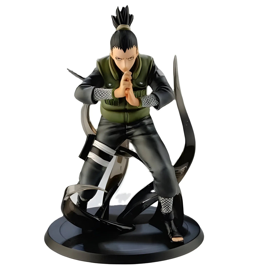Figurine Naruto Shippûden Shikamaru Nara en noir et vert, cheveux en pics