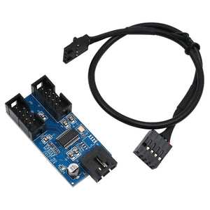 Adaptateur USB Splitter 9 broches Double