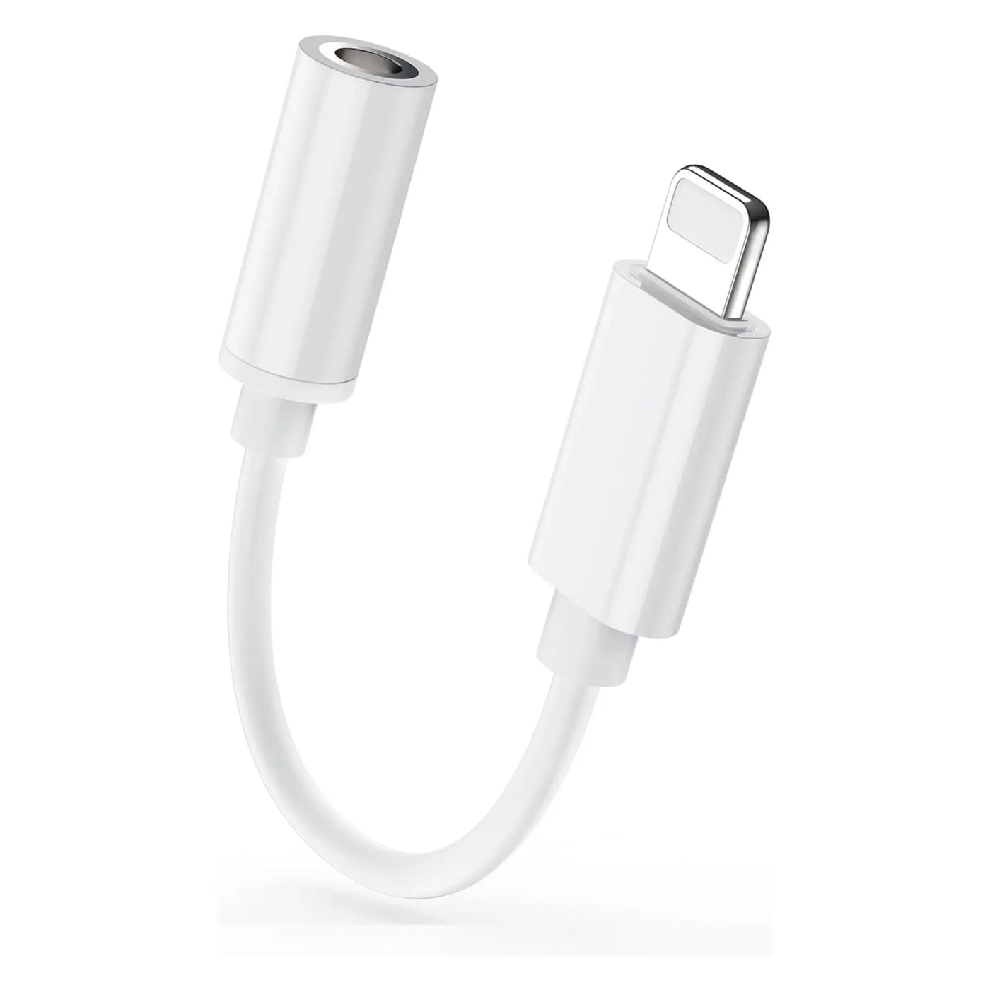 Adaptateur Jack 3,5 mm vers Lightning blanc au design minimaliste