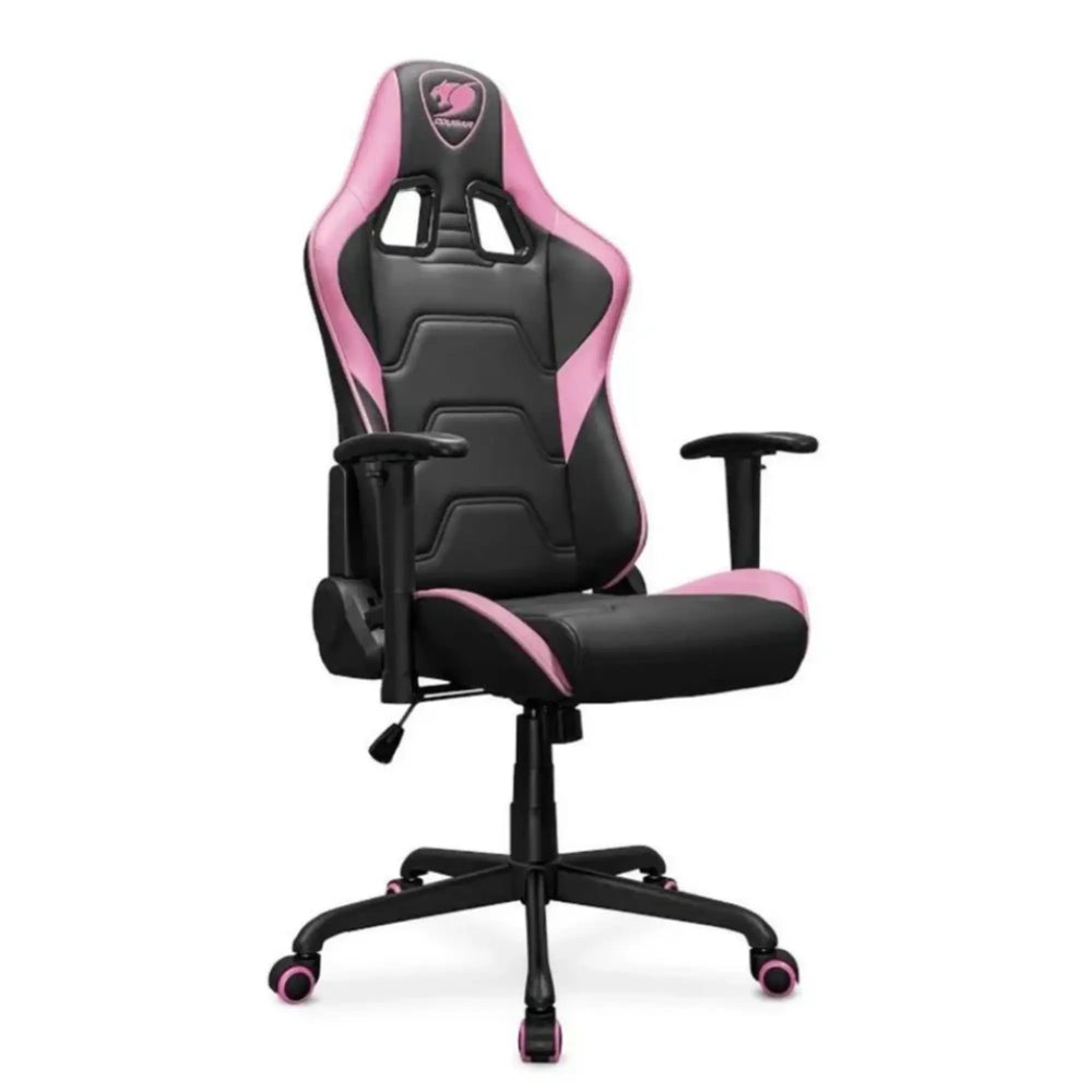 Fauteuil gaming Cougar Armor Elite noir et rose, design sporty cuir synthétique