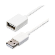 Rallonge USB femelle vers mâle 1m blanche avec connecteur métallique
