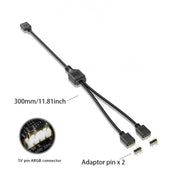 Câble répartiteur Coolmoon ARGB 5V 3 broches noir 300mm RGB LED