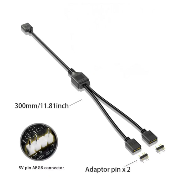 Coolmoon Coolmoon – Répartiteur de synchronisation ARGB 5V 3 broches