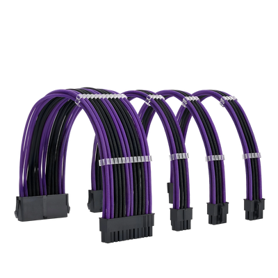 Rallonges Câbles Alimentation Violet Noir