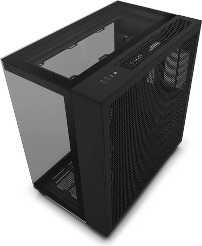 NZXT H9 Elite Noir : boîtier PC verre trempé noir et panneau mesh mat noir avec ports USB intégrés