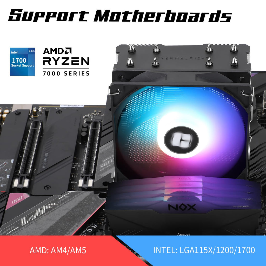 Ventirad Thermalright Assassin X120 SE Black Nox avec ventilateur RGB vibrant