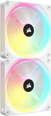 Lot de 2x Corsair RS RGB 14cm blanc avec ventilateurs translucides
