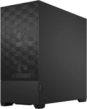Fractal Design Pop Air Noir - Boîtier PC noir avec panneau avant mesh géométrique texturé et panneaux latéraux mats TG clair