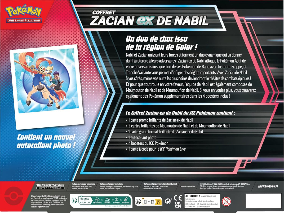 Pokemon JCC – Coffret Zacian-ex de Nabil (Édition Écarlate & Violet : Aventures image 2