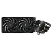 Système de refroidissement liquide triple-ventilateurs noir Thermalright Frozen Edge 240 Black avec radiateur angulaire et tête de pompe métallique polie - Watercooling
