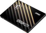 Disque SSD MSI SPATIUM S270 480 Go rayures noir or dragon blanc