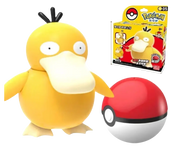 Figurine Pokémon Psyduck jaune en plastique avec Poké Ball
