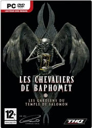 Squelette ailé noir tenant chaîne dorée, couverture Les Chevaliers du Baphomet PC