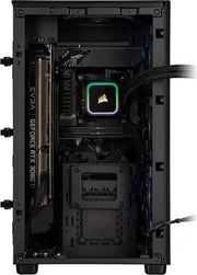 PC gamer Corsair 2000D Airflow NOIR noir avec refroidisseur RGB vert-bleu, RTX 3080 Ti EVGA