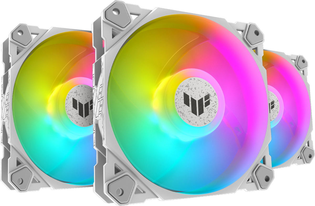 Lot de 3x ASUS TUF Gaming TF120 120mm ARGB BLANC image 0