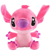 Peluche Lilo & Stitch Angel rose avec nez et coussinets violets