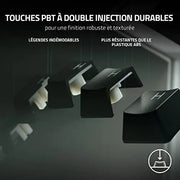 Touches de clavier PBT noires Razer Huntsman V2 TKL, finition double injection durable