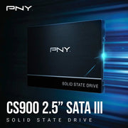 Disque SSD PNY CS900 2,5 pouces SATA III 4To texture carbone noir