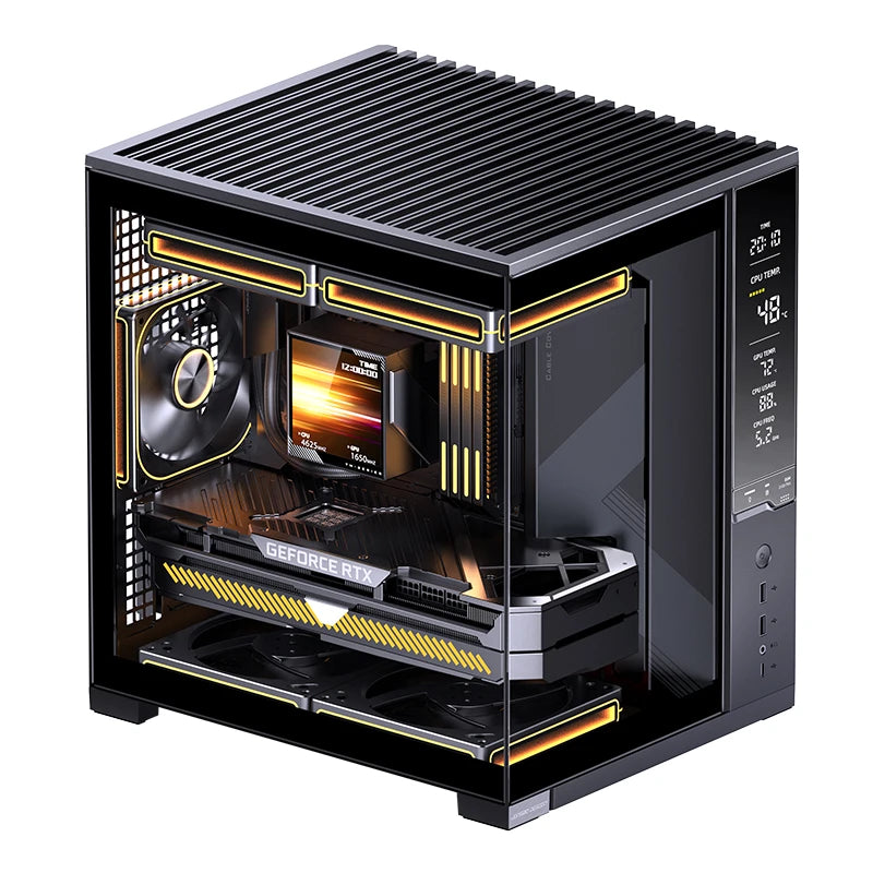 Boîtier PC Jonsbo D34 Noir - vue principale