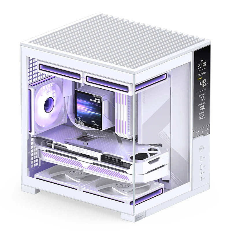 Boîtier PC Jonsbo D34 Blanc - vue principale