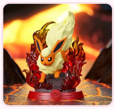 Pyroli Pokemon 12 cm – Figurine Collector avec Effets de Feu et Socle Dynamique image 0
