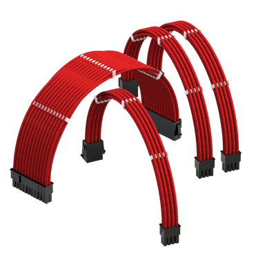Kit De Rallonges Cables Alimentation Rouge PSU - ATX / EPS / PCI-E