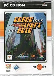 Boîtier GTA PC CD-ROM avec skyline orange noir blanc