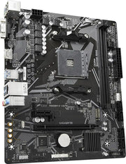 Carte mère Gigabyte A520M K V2 AM4 noire et grise au design angulaire