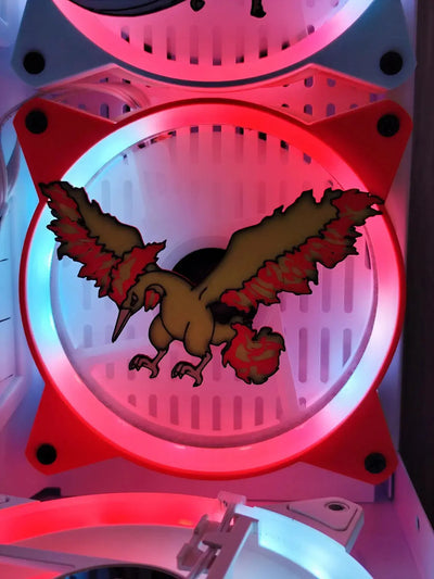Grille ventilateur Pokémon 120mm/140mm Charizard rouge LED circulaire