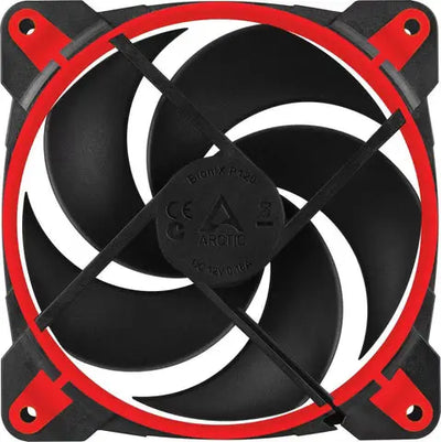 Ventilateur Arctic BioniX P120 12 cm noir et rouge avec accents blancs