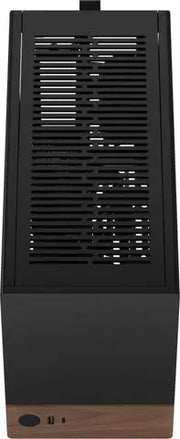 Fractal Design Terra Graphite : boîtier PC noir avec base bois et façade ajourée verticale