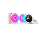 NZXT Kraken Elite RGB 240 Blanc : refroidisseur liquide blanc 360mm RGB avec 3 ventilateurs et affichage numérique