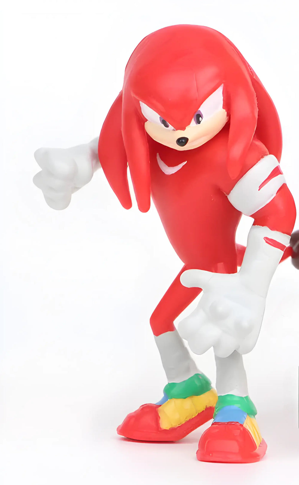 Figurine Sonic Knuckles en plastique rouge 7 cm, dos