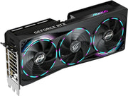 Carte graphique Gigabyte GeForce RTX 5070 AORUS MASTER noire Aorus avec 3 ventilateurs et LED cyan-violet