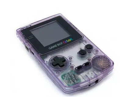 Console Game Boy Color violet transparent avec circuit visible