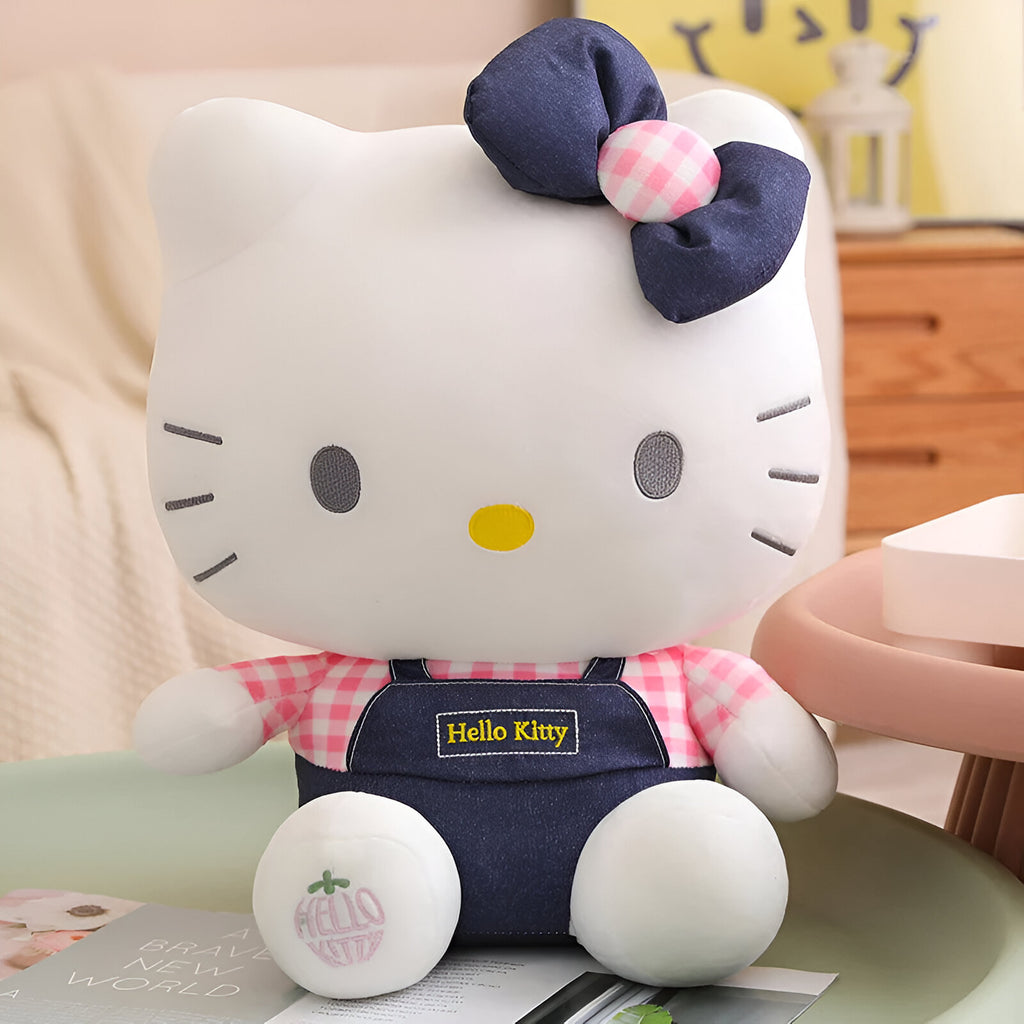 Peluche Hello Kitty -30 cm - Tenue Saloppette bleue image 0