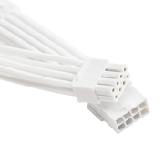 Câbles rallonges blancs pour PSU ATX/EPS/PCI-E avec connecteurs 6 et 8 broches