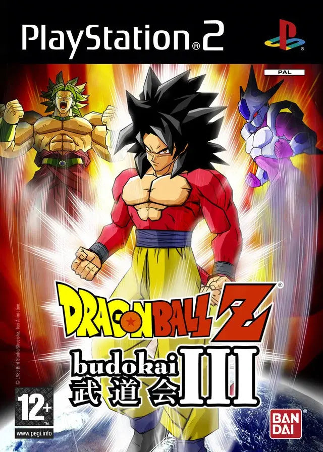 Guerrier Saiyan armuré rouge et jaune, cheveux noirs hérissés, Dragon Ball Z Budokai 3 PS2