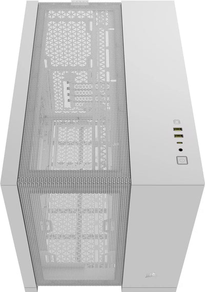 Corsair 2500D Airflow Blanc boîtier PC mesh blanc minimaliste ports USB