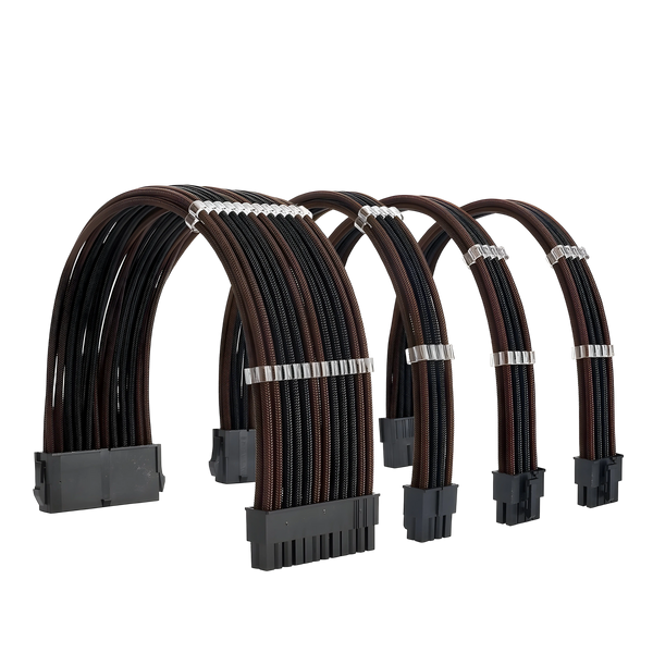 Cables PSU Rallonges Câbles Alimentation Marron Noir